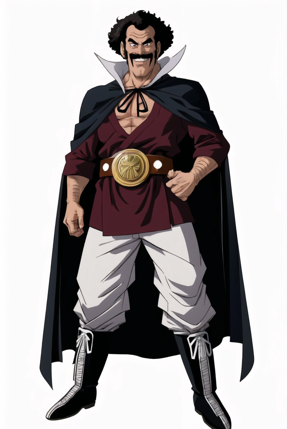 3208286-1945221432-1man, solo,  (best quality, masterpiece), white background , adult,  mature, mr satan, 1boy, facial hair, male focus, afro, solo.png